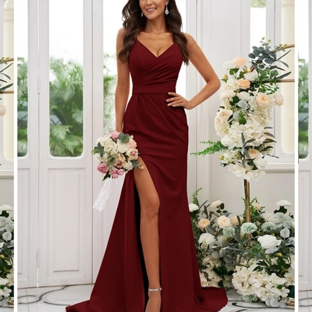 Burgandy Bridesmaid/Formal gown